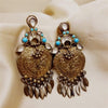Designer Silver Earrings | Rustic Chandbali | Handcrafted Silver Jewellery For Women By Pratha - Jewellery Studio