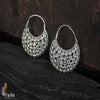 Bag Hoops | Designer Silver Earrings | Handcrafted Silver Jewellery For Women By Pratha - Jewellery Studio