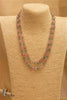 Turmoline & Emerald Mala | Designer Silver Necklace | Handcrafted Silver Jewellery For Women By Pratha - Jewellery Studio