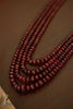 Ruby 4 Line Mala | Designer Silver Necklace | Handcrafted Silver Jewellery For Women By Pratha - Jewellery Studio