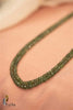 Faceted Emerald 2 Line Mala | Designer Silver Necklace | Handcrafted Silver Jewellery For Women By Pratha - Jewellery Studio