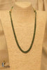 Faceted Emerald 2 Line Mala | Designer Silver Necklace | Handcrafted Silver Jewellery For Women By Pratha - Jewellery Studio