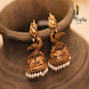 Temple Jhumkas | Designer Silver Earrings | Handcrafted Silver Jewellery For Women By Pratha - Jewellery Studio