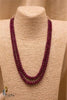 Ruby Mala - Kharbuja Cut | Designer Silver Necklace | Handcrafted Silver Jewellery For Women By Pratha - Jewellery Studio