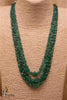 Emerald Mala | Designer Silver Necklace | Handcrafted Silver Jewellery For Women By Pratha - Jewellery Studio