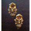 Silver Earrings | Flower Dual-Tone With Kundan Earring | Handcrafted Silver Jewellery For Women By Pratha