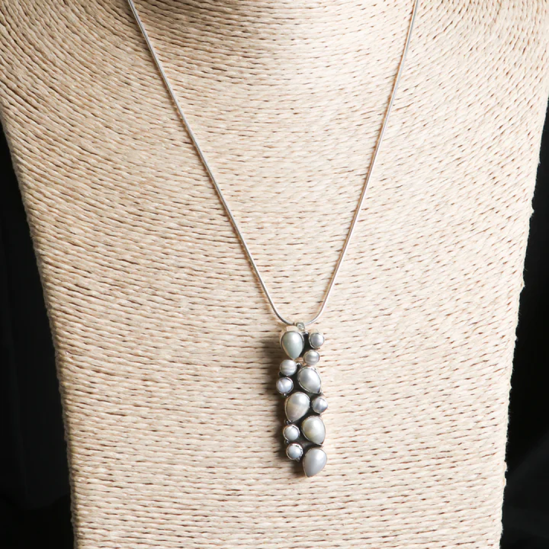 Abstract Pearl Pendant