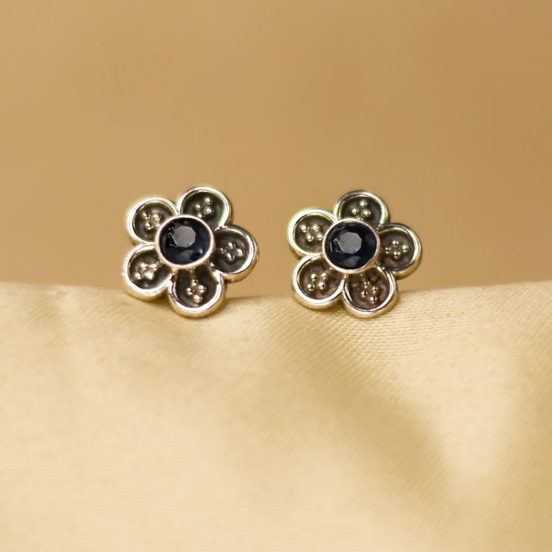 Floral - Blue Studds
