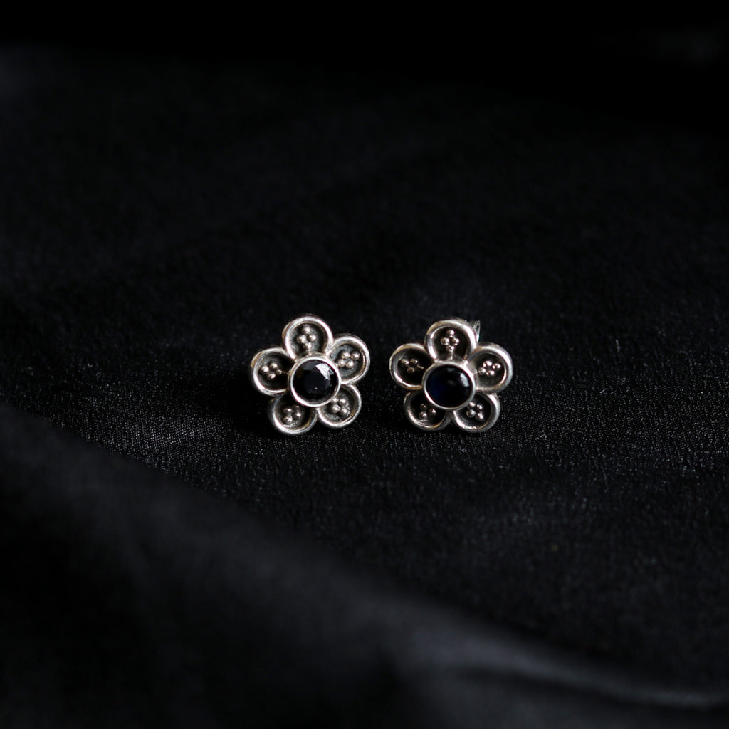 Floral - Blue Studds