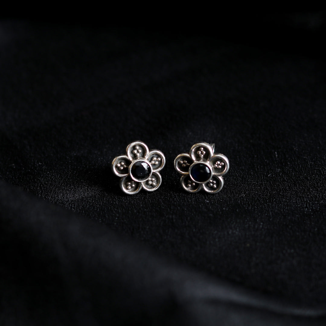 Floral - Blue Studds