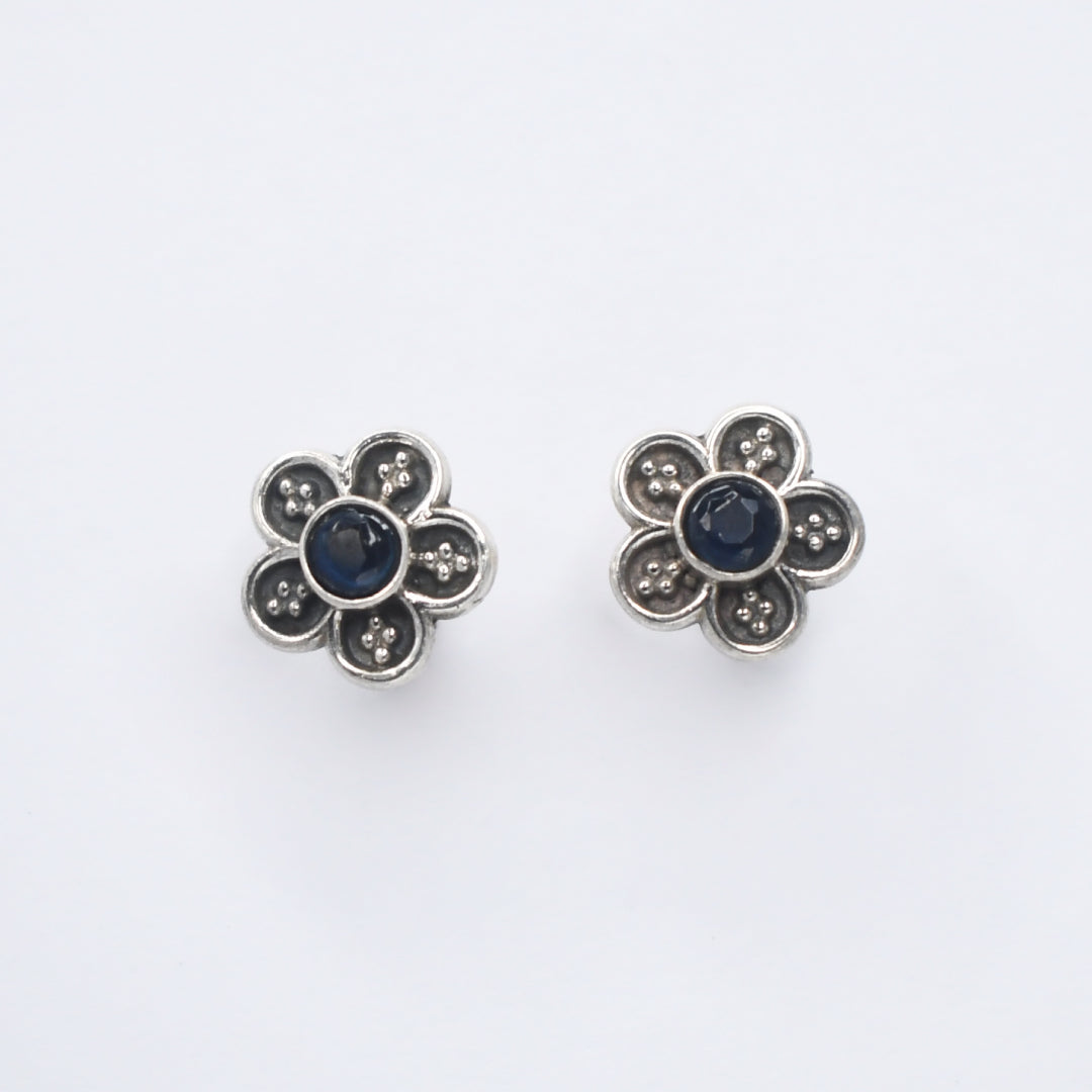 Floral - Blue Studds