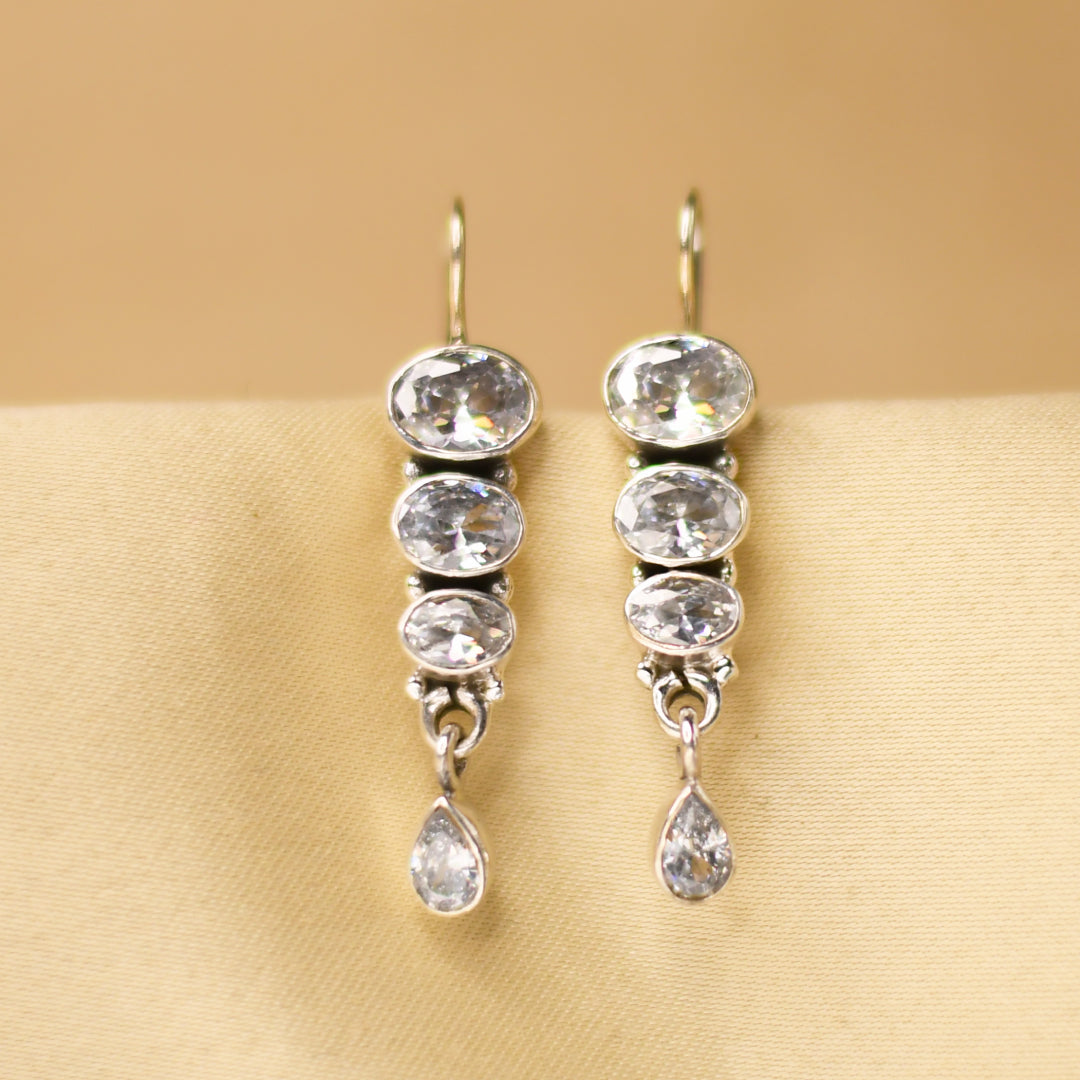 Stacked Zircon Earrings