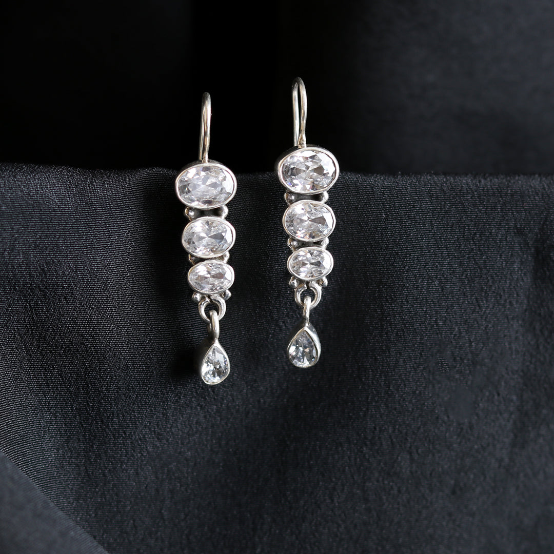 Stacked Zircon Earrings
