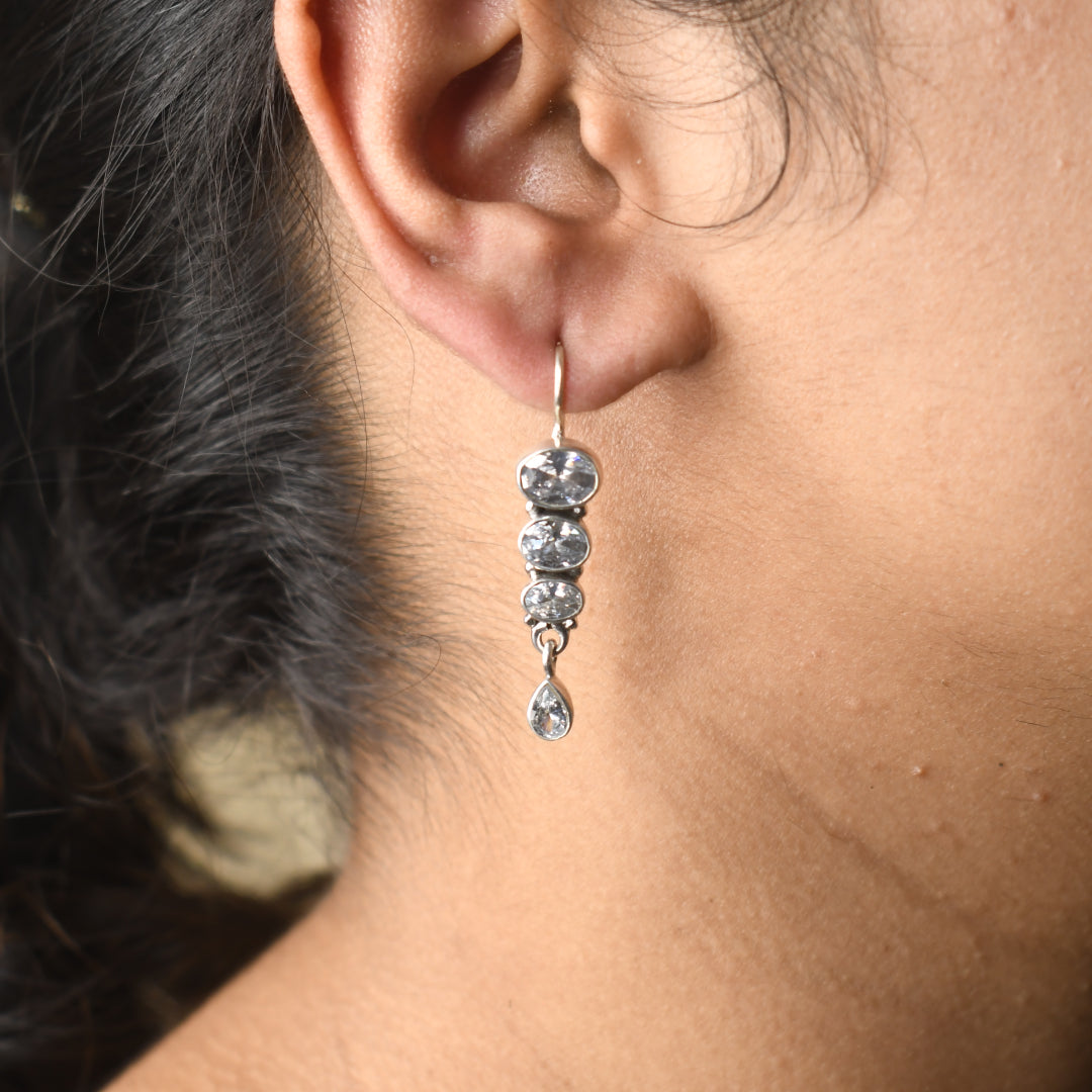 Stacked Zircon Earrings