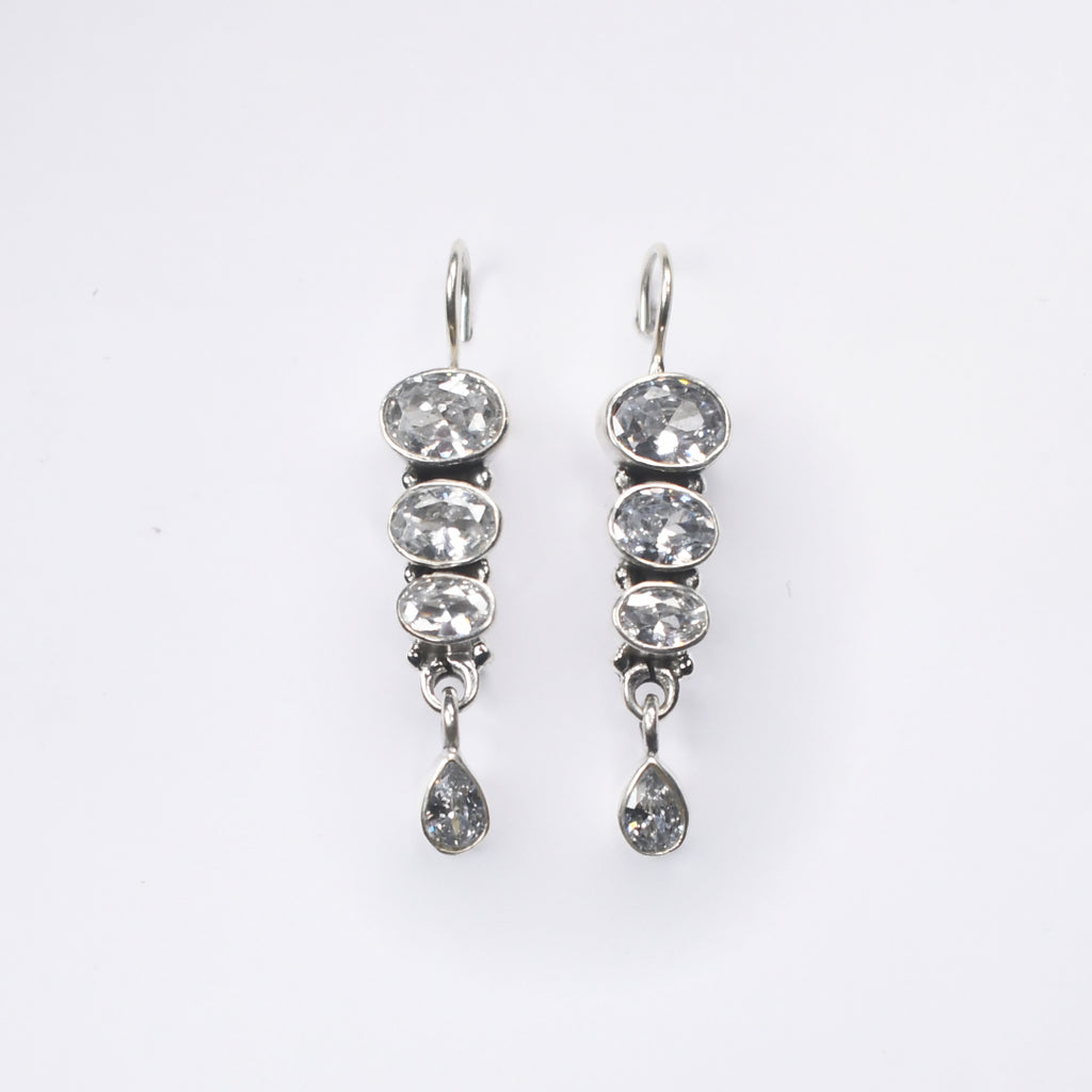 Stacked Zircon Earrings