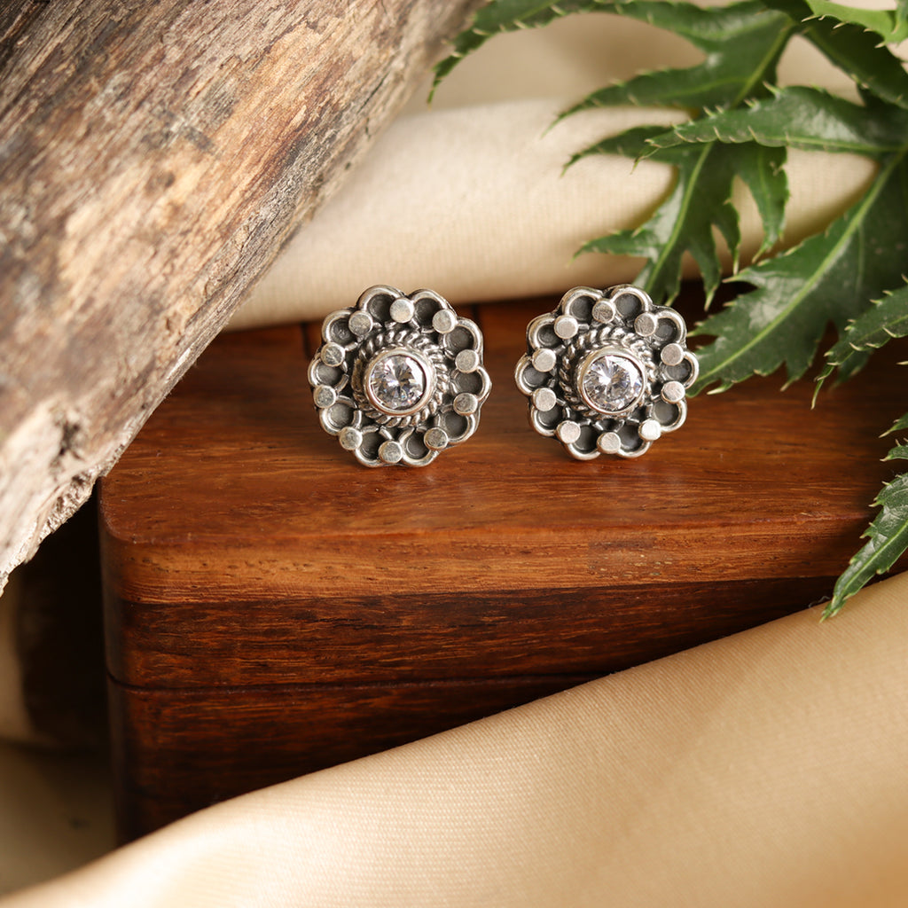 Floral Zircon Studds