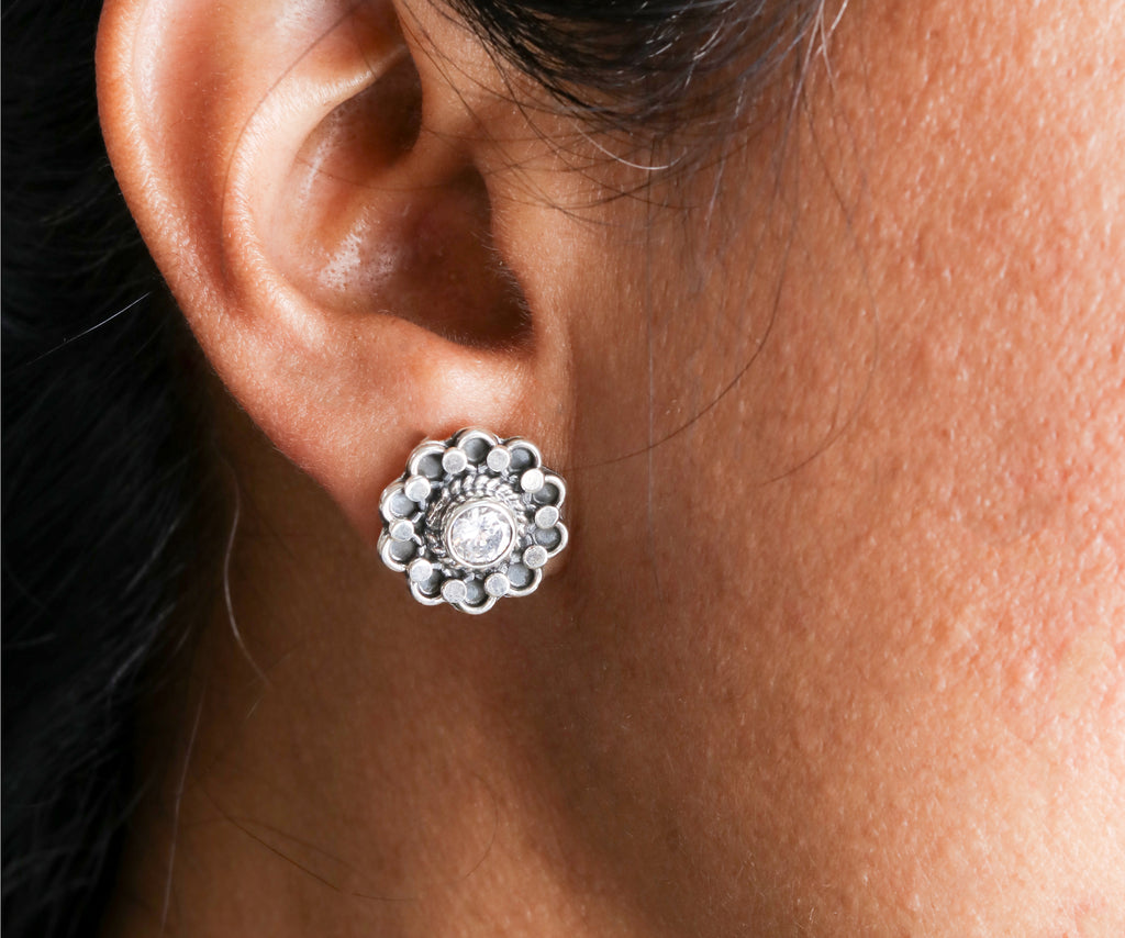 Floral Zircon Studds