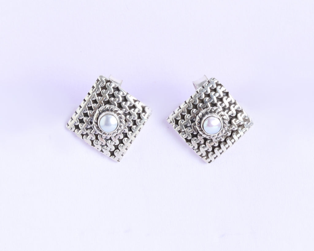 Square Pearl Studds