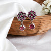 Load image into Gallery viewer, Ruby Floral Drop Earrings