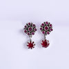 Ruby Floral Drop Earrings