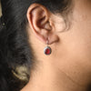 Oval Hydro Ruby Earrings