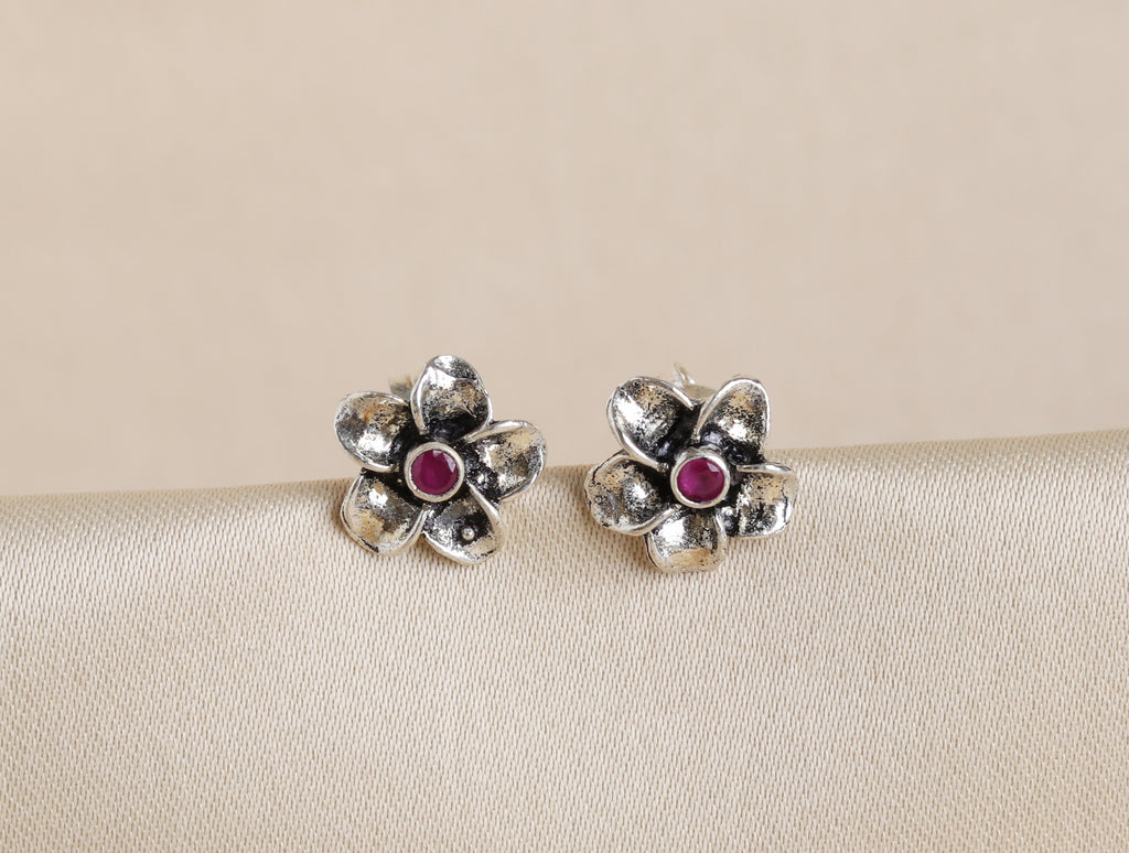 Floral Ruby Studds