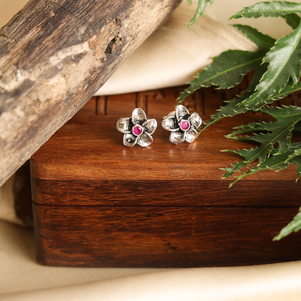 Floral Ruby Studds