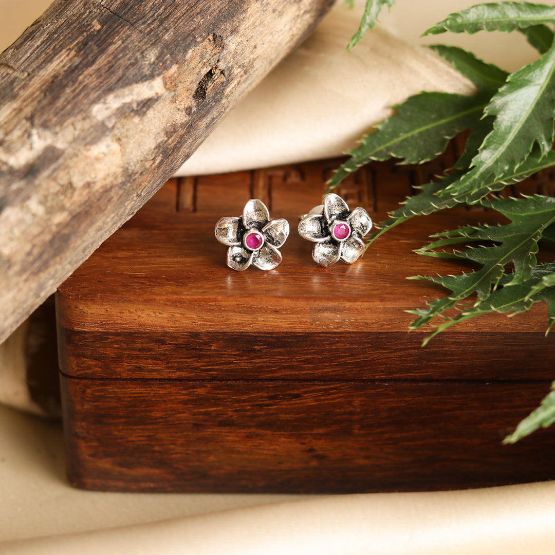 Floral Ruby Studds