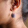 Spiked Hydro Ruby Earrings