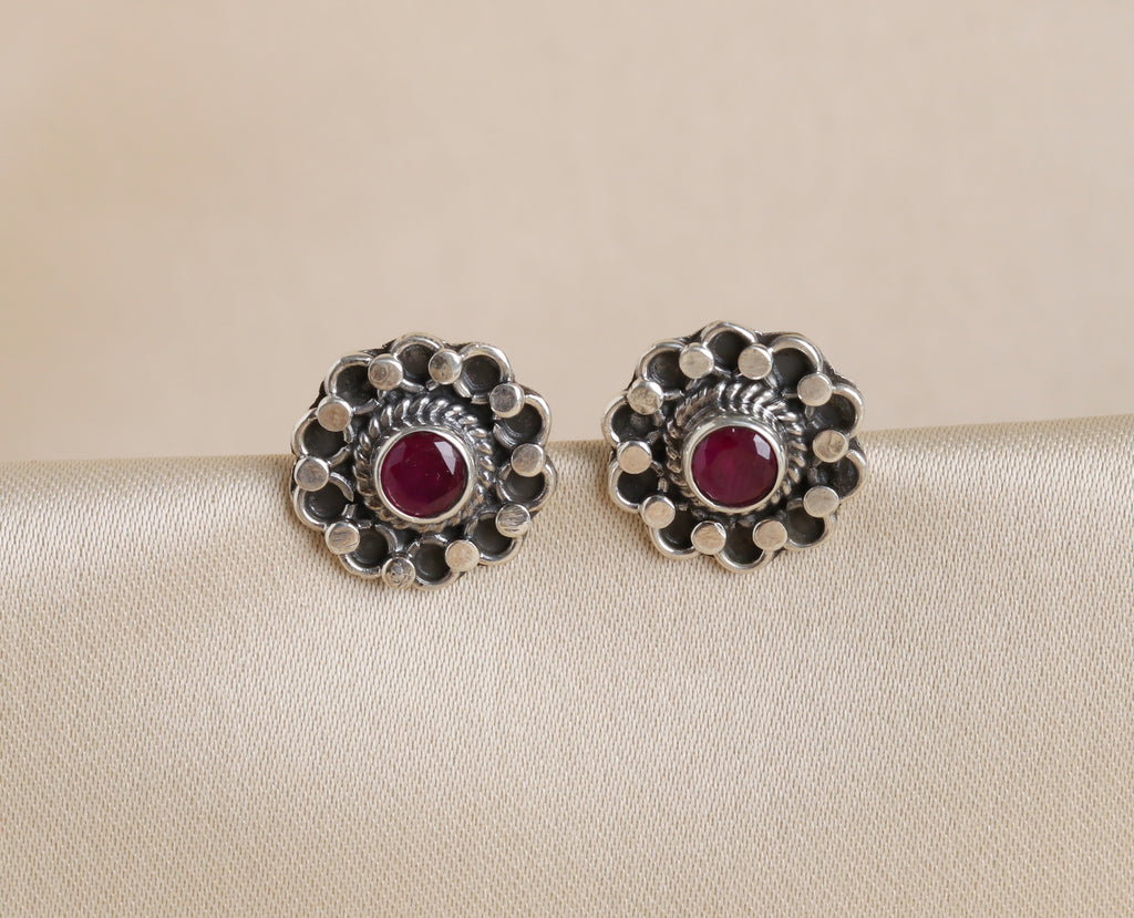 Floral Hydro Ruby Studds