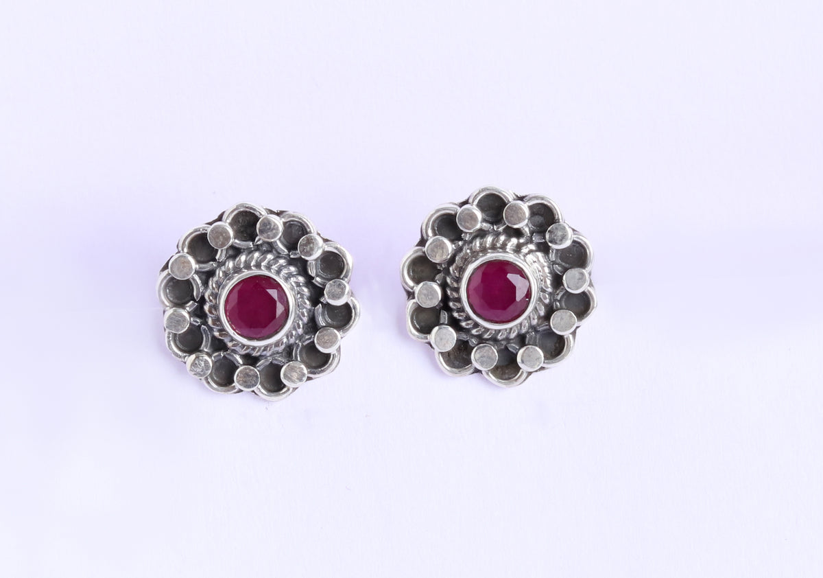 Floral Hydro Ruby Studds