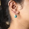 Oval Hydro Turquoise Earrings