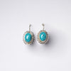Oval Hydro Turquoise Earrings