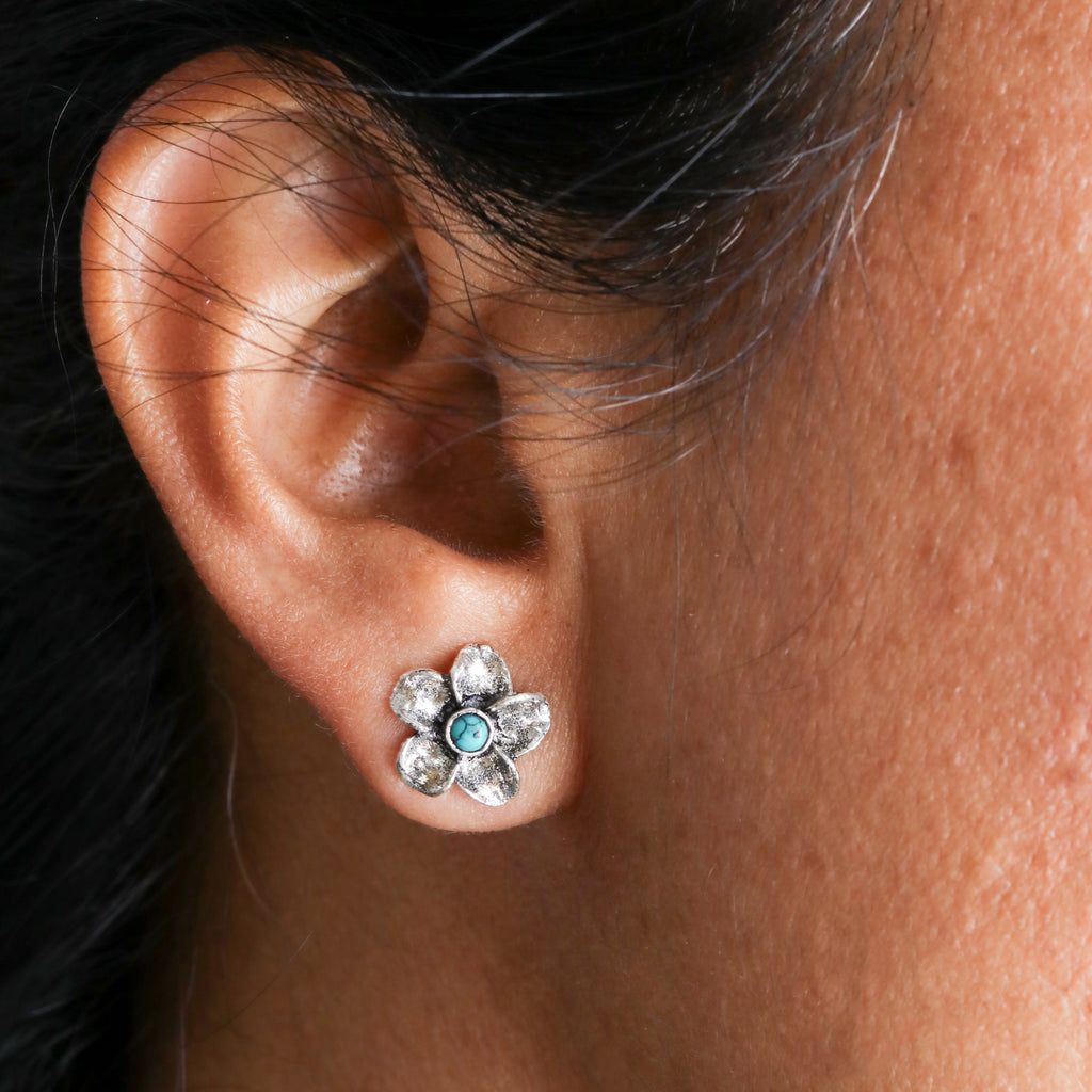 Floral Turquoise Studds