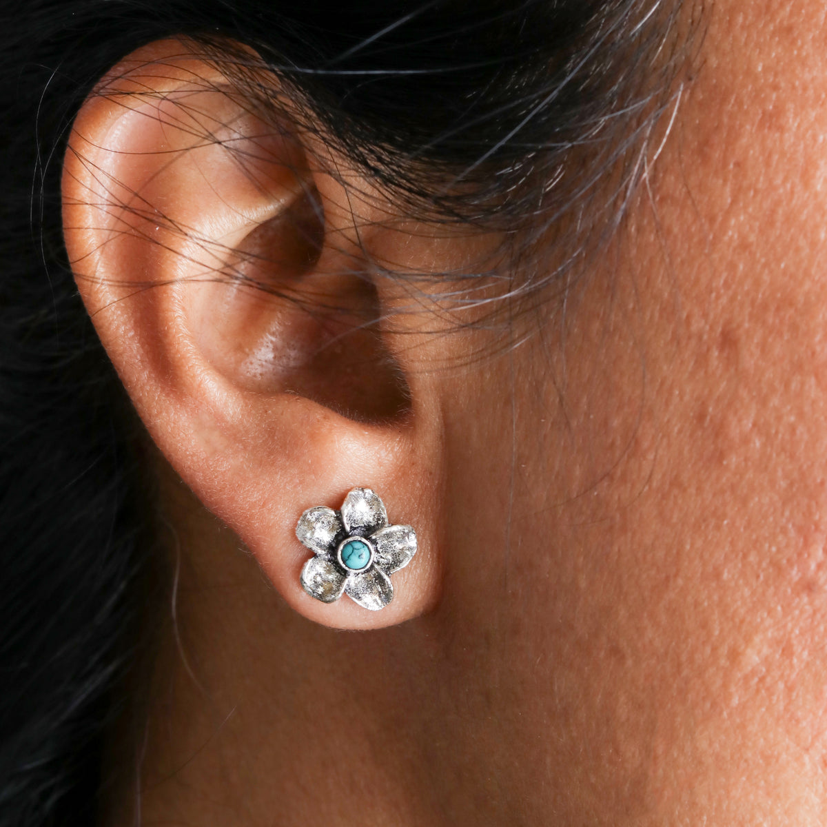 Floral Turquoise Studds