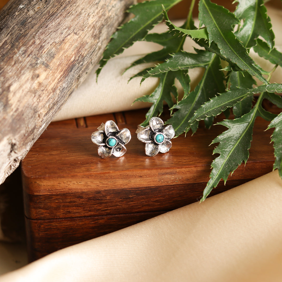 Floral Turquoise Studds