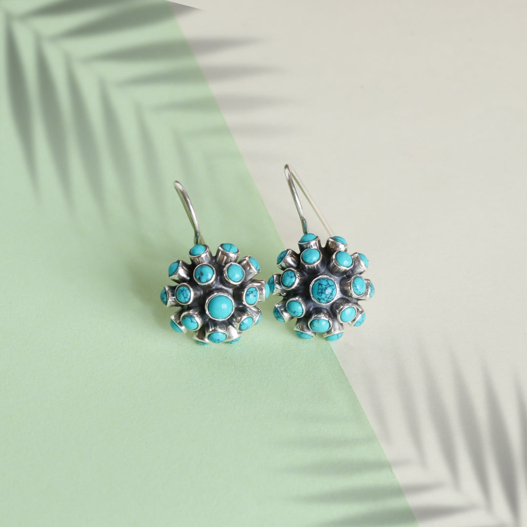 Spike Hydro Turquoise Earrings
