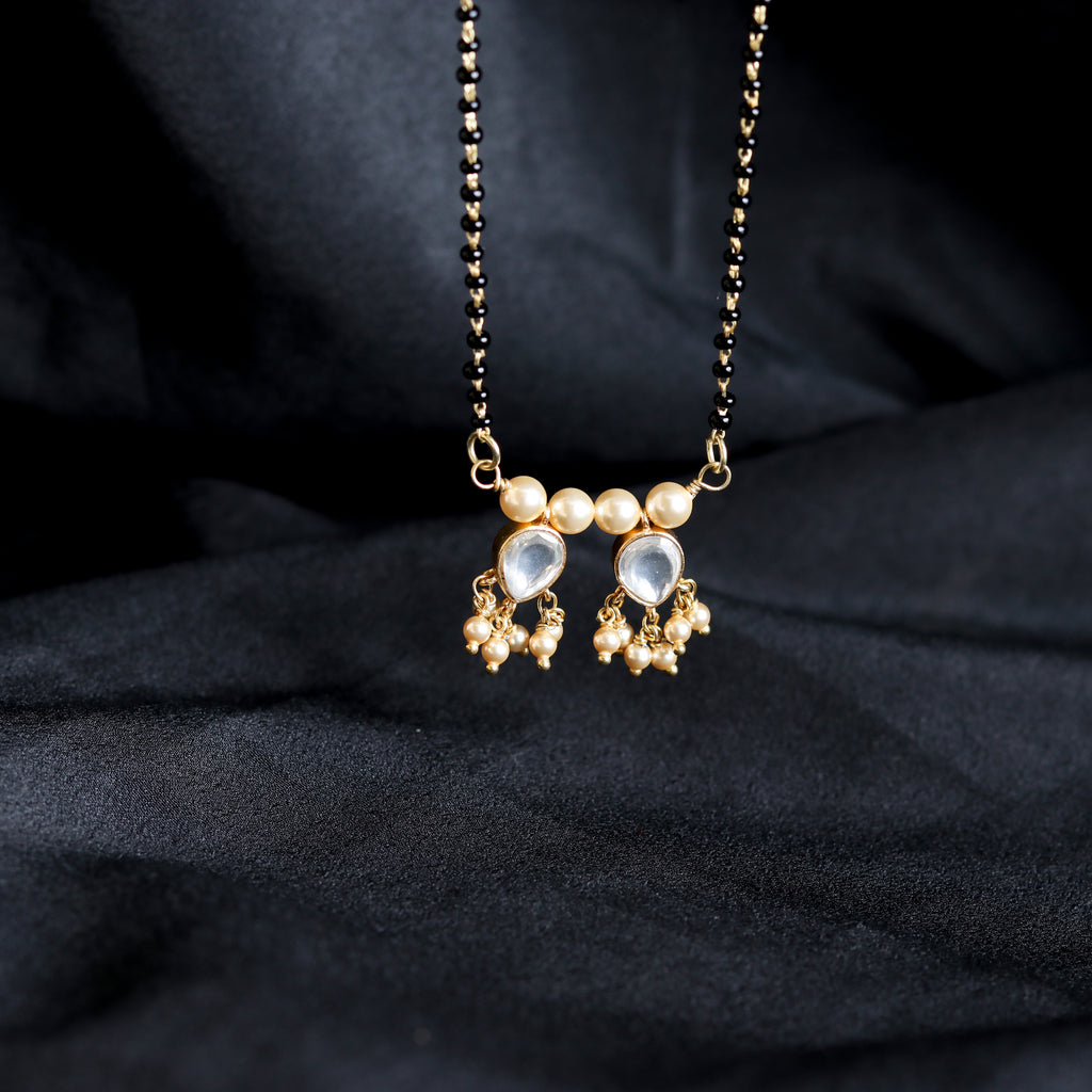 Kundan Clear Drop Mangalsutra