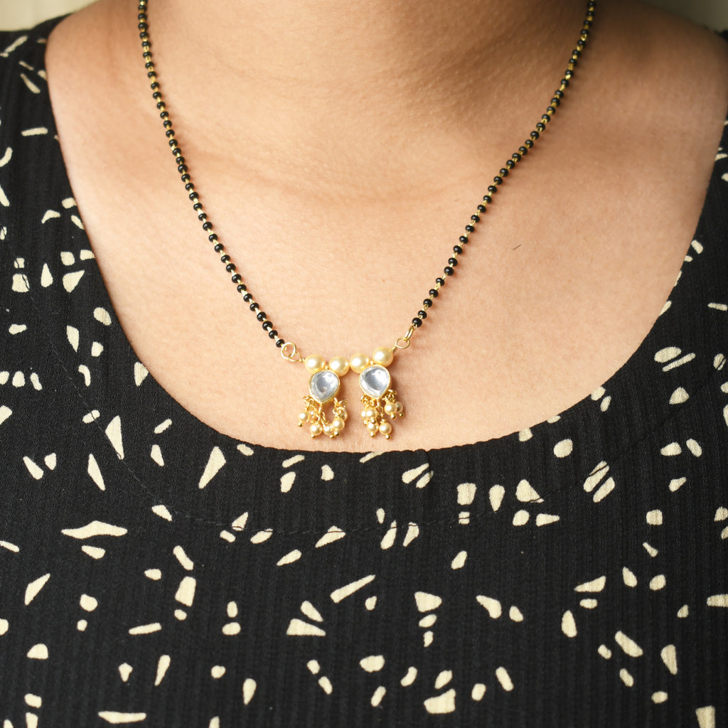 Kundan Clear Drop Mangalsutra