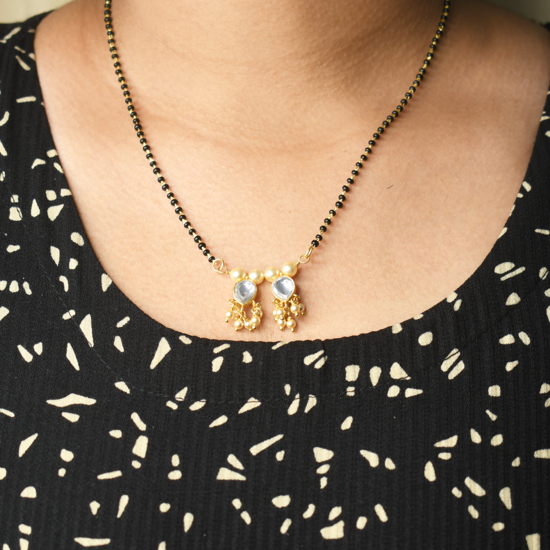 Kundan Clear Drop Mangalsutra