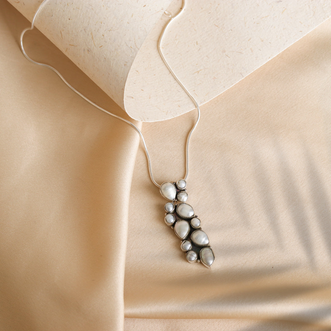 Abstract Pearl Pendant