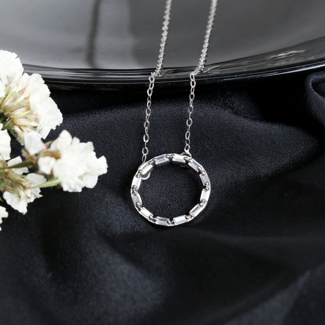 Baguette Pendant With Chain