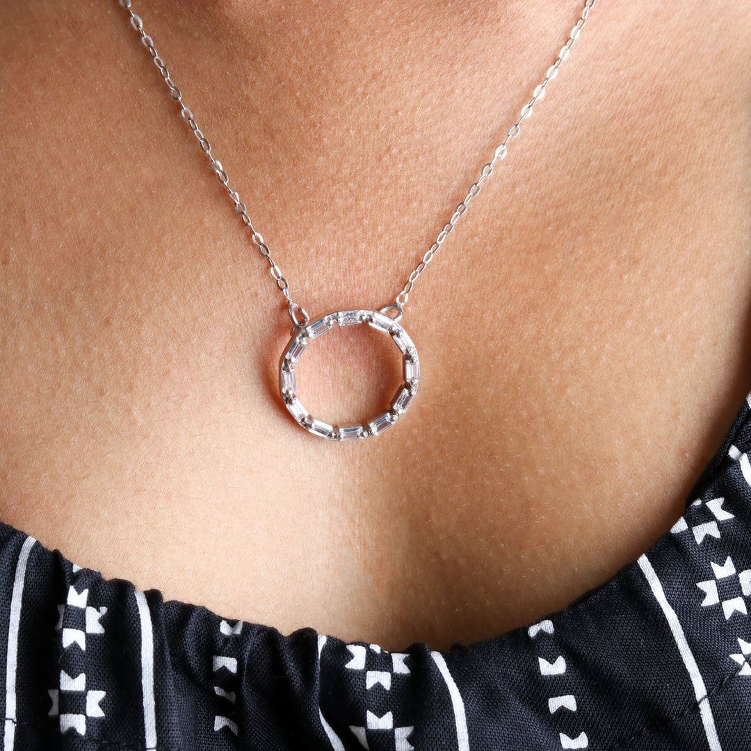 Baguette Pendant With Chain