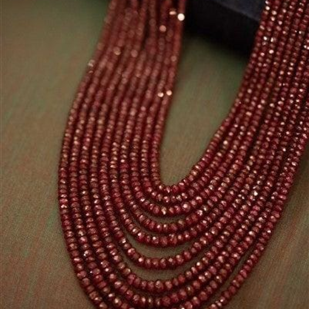 Faceted Ruby Layered Mala