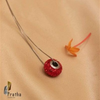 Red Ring Pendant With Chain