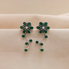 Hydro Emerald Floral Ruby Green Earrings
