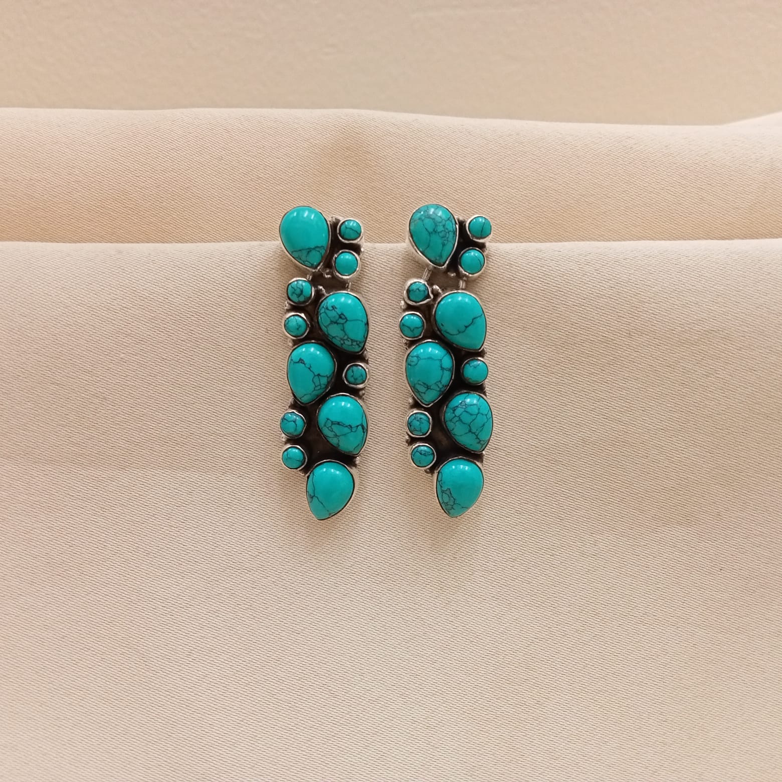 Abstract Hydro Turquoise Earrings
