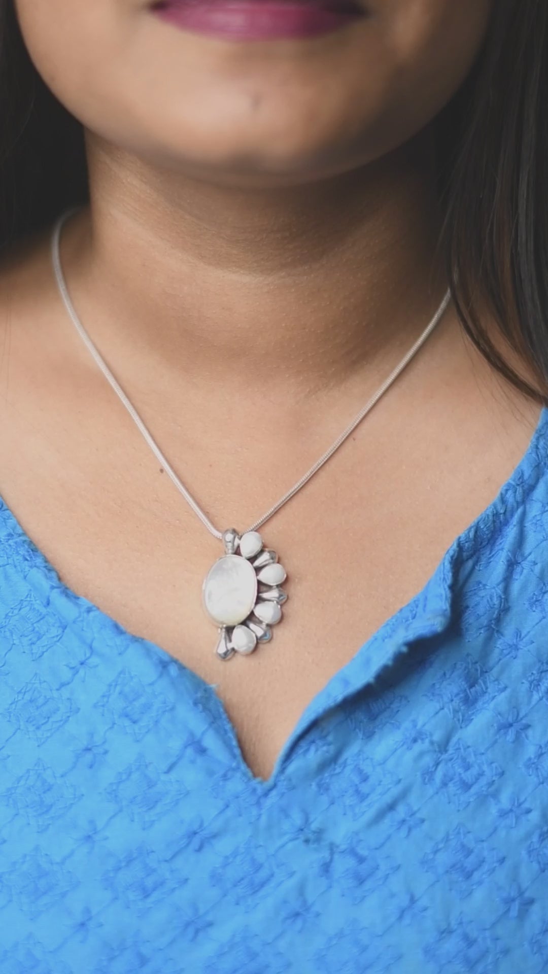 Semicircular Pearl Pendant